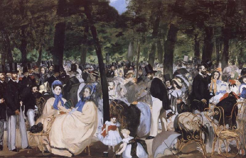 Edouard Manet Music in the Tuileries Garden France oil painting art